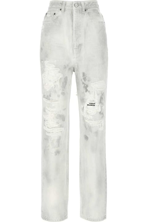 Pants & Shorts for Women Balenciaga Light Grey Denim Jeans