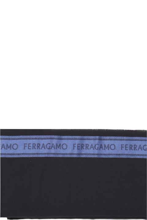 メンズ Ferragamoのスカーフ Ferragamo Scarf With Lettering Logo