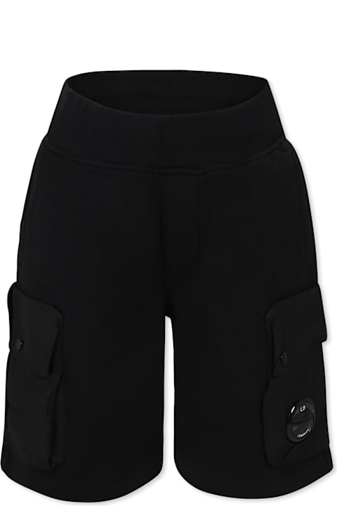 C.P. Company Undersixteen Bottoms for Boys C.P. Company Undersixteen Black Shorts For Boy