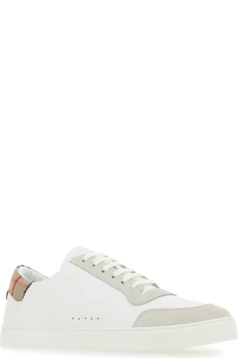 Burberry Sneakers for Men Burberry Two-tone Leather And Suede Sneakers