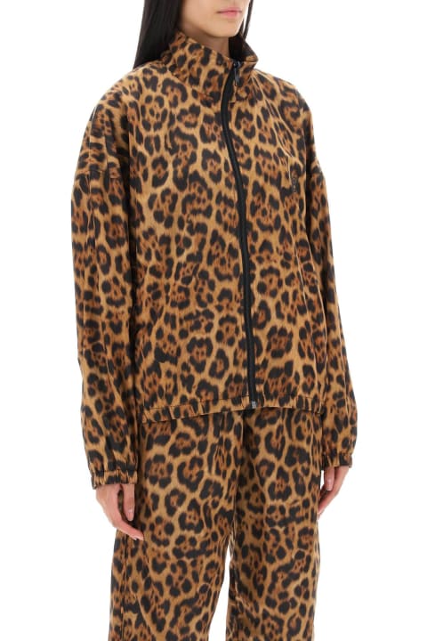 Leopard-print Technical Blouson Jacket