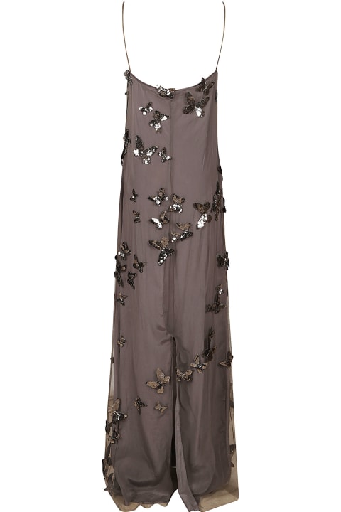 Blumarine for Women Blumarine Butterfly Embellished Long Dress