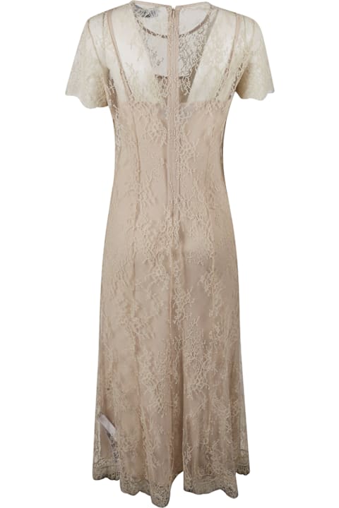 Blugirl Clothing for Women Blugirl Rear Zip Floral Lace Dress