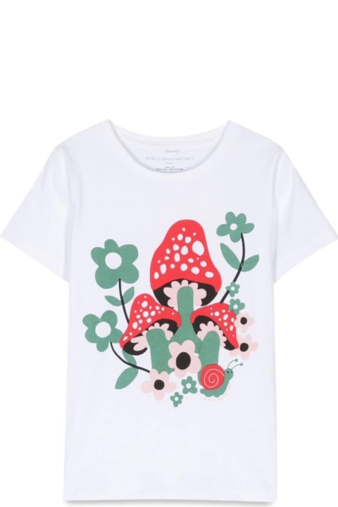 Topwear for Baby Girls Stella McCartney Kids Mushroom And Flower M/c T-shirt
