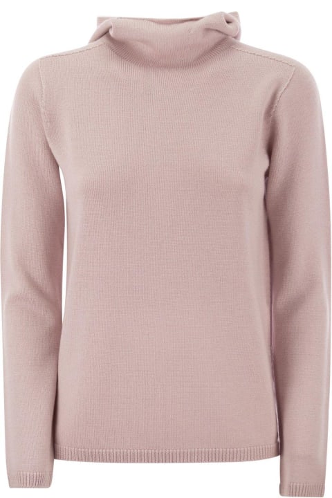 Max Mara The Cube Sweaters for Women Max Mara The Cube Turtleneck Knitted Hoodie