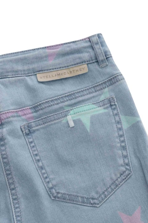 Stella McCartney Kids Stella McCartney Kids Light Blue Jeans With Stars