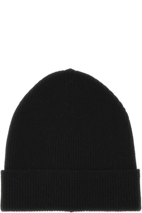 Prada Hi-Tech Accessories for Men Prada Black Cashmere Beanie Hat