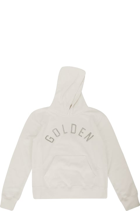 Golden Goose Sale for Kids Golden Goose Journey Girl's Hoodie Sweatshirt With Golden Ho