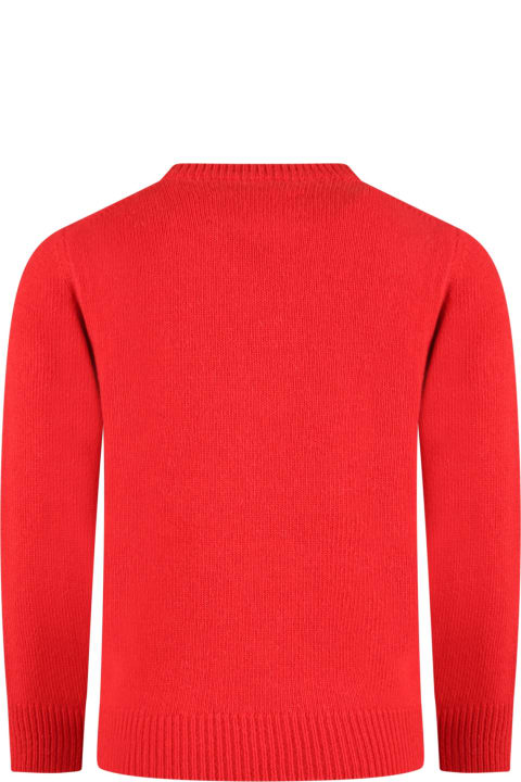 Homeware MC2 Saint Barth Red Sweater For Boy With Mickey Mouse