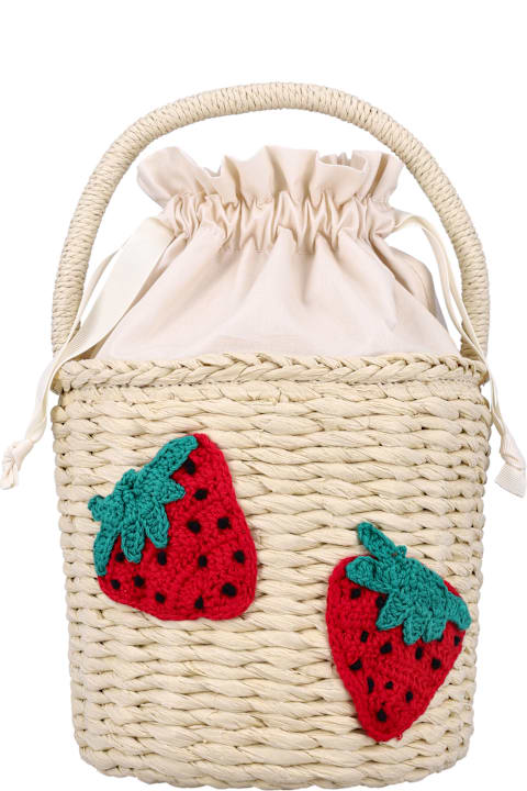 Homeware Stella McCartney Kids Kid - Strawberry Straw Bucket Bag
