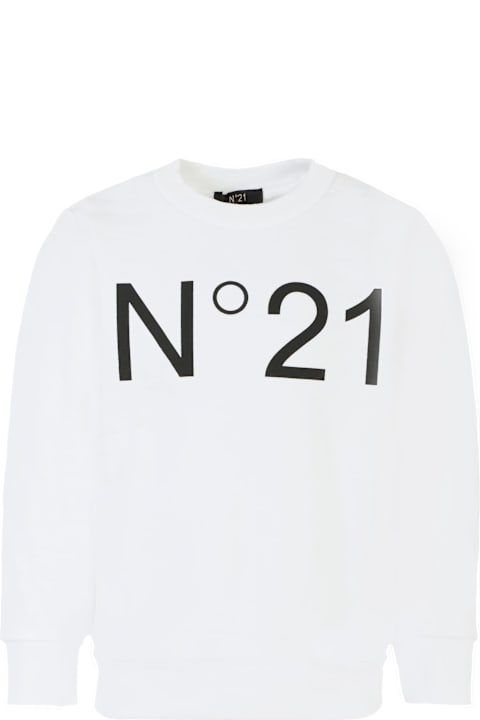 N.21 Men N.21 White Sweatshirt For Girl With Logo