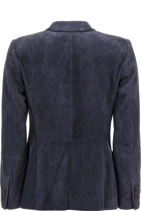 Coats & Jackets Sale for Women Brunello Cucinelli Suede Single-breasted Blazer