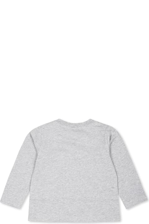 أدوات منزلية Stella McCartney Kids Grey T-shirt For Babykids With Cow Print