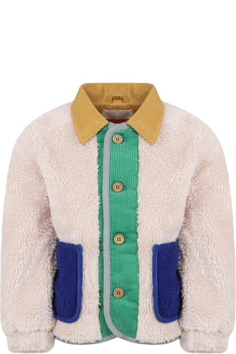 Bobo Choses Coats & Jackets for Boys Bobo Choses Ivory Eco-fur Coat For Kids With Logo