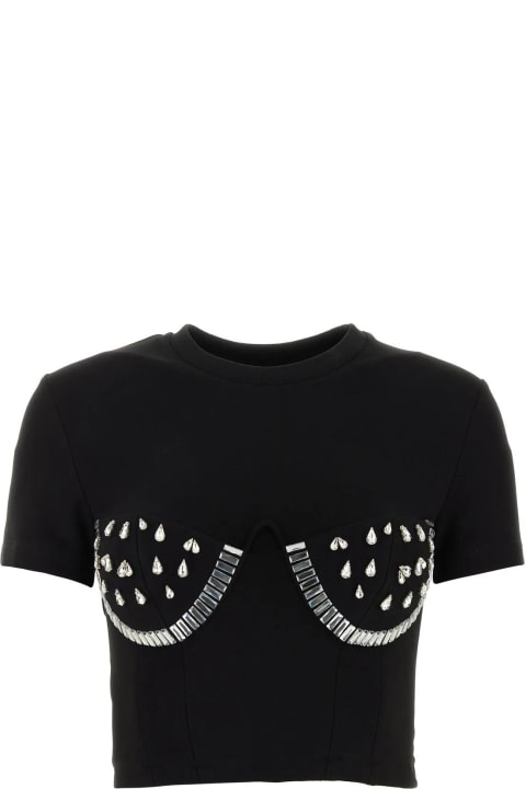 AREA Topwear for Women AREA Black Jersey T-shirt