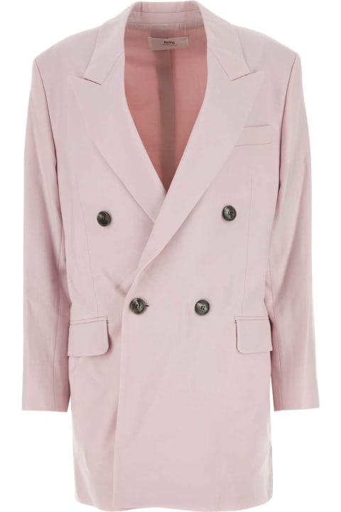 Ami Alexandre Mattiussi for Women Ami Alexandre Mattiussi Light Pink Wool Oversize Blazer