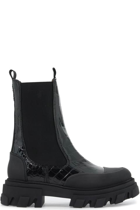 Ganni Boots for Women Ganni -heel Chelsea Ankle Boots