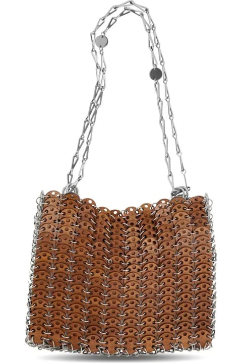 Paco Rabanne for Women Paco Rabanne Iconic 1969 Bag In Brown Wood