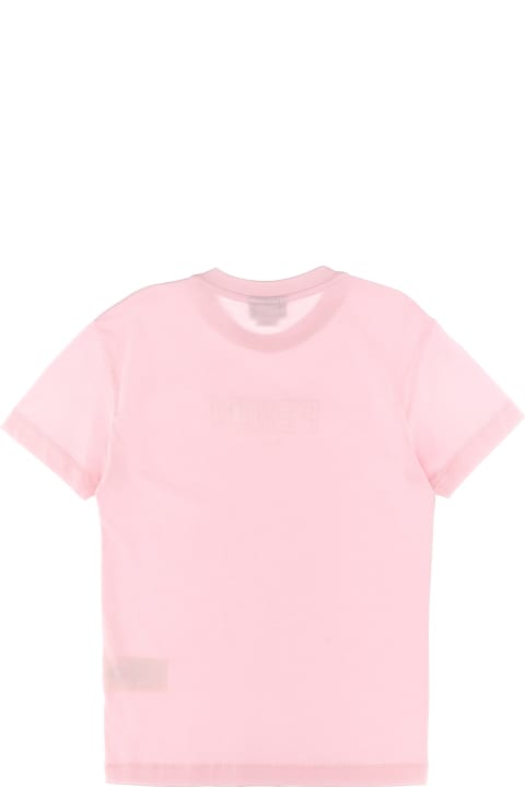 Topwear for Girls Fendi Logo Embroidery T-shirt