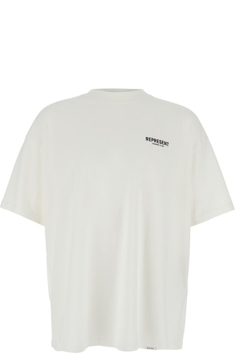 Homeware REPRESENT White T-shirt With Logo On The Front And Maxi Logo On The Back In Cotton Man
