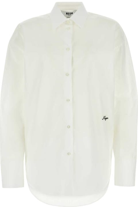 Fashion for Women MSGM White Poplin Shirt