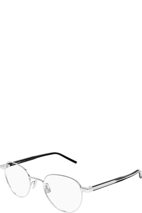 Eyewear for Men Saint Laurent Eyewear Saint Laurent Sl 781 Linea Corner Angle 001 Silver Crystal Black Glasses