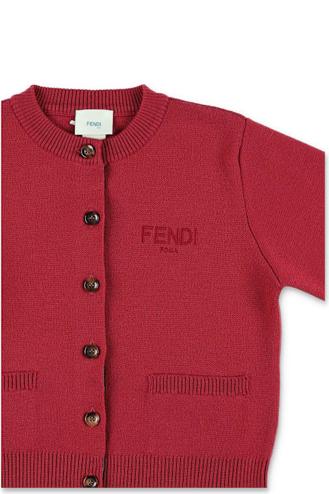 أدوات منزلية Fendi Fendi Kids Wool Cardigan With Logo