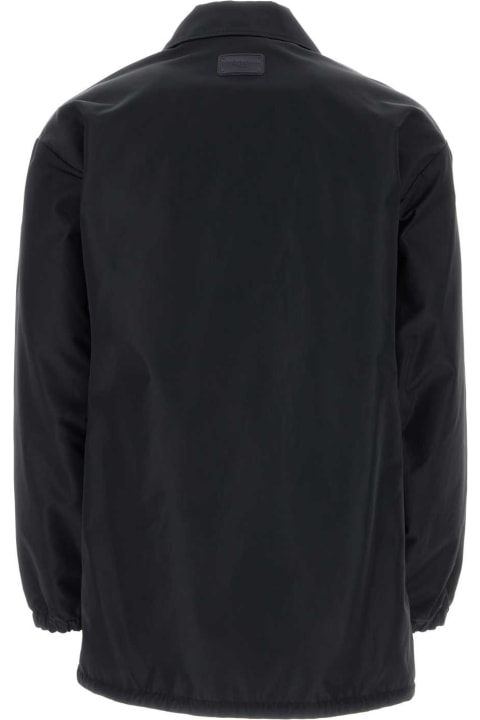 Coats & Jackets for Men Dolce & Gabbana Midnight Blue Nylon Jacket