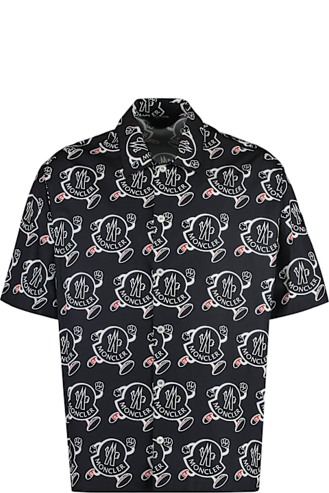 Moncler Shirts for Men Moncler Printed Cotton Shirt