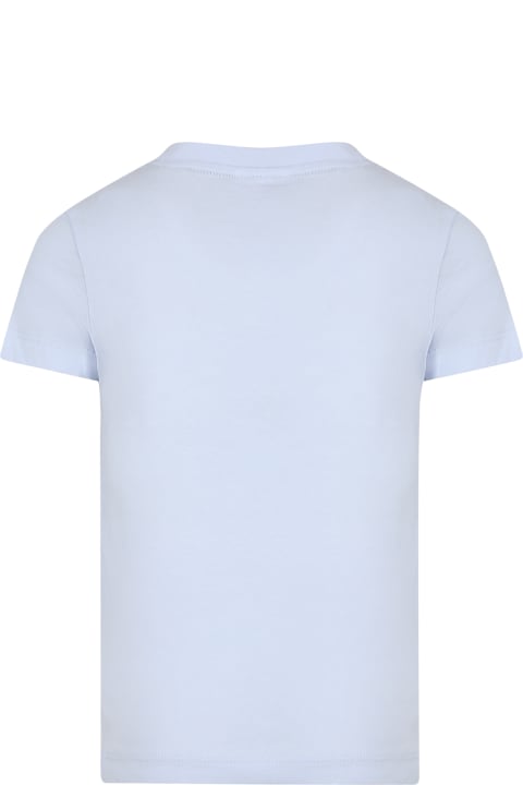 Lacoste T-Shirts & Polo Shirts for Boys Lacoste Light Blue T-shirt For Boy With Crocodile