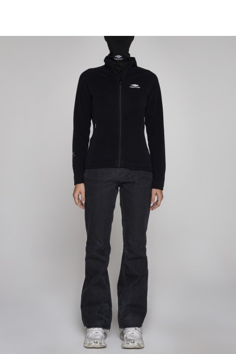 Balenciaga for Women Balenciaga Polar Fleece Zip-up Track Jacket