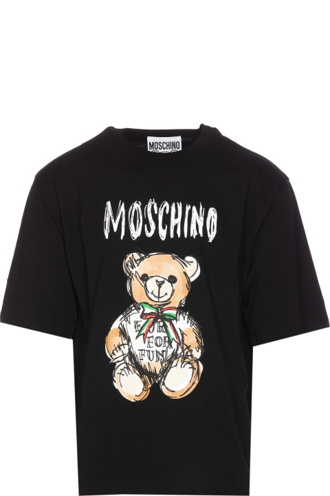 Topwear for Men Moschino Drawn Teddy Bear T-shirt