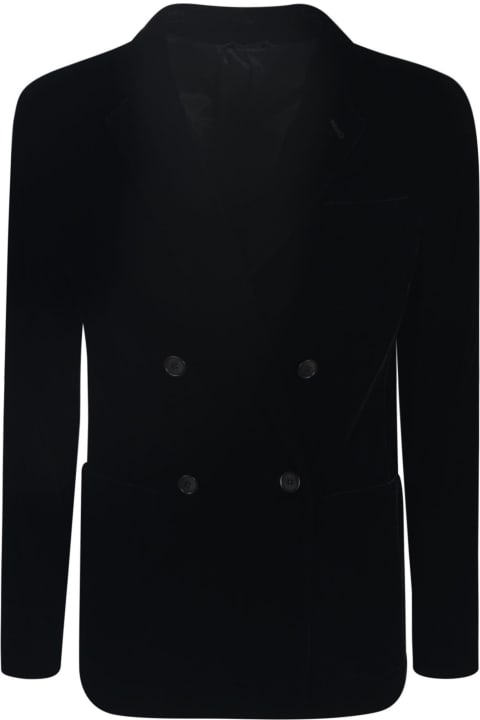 Giorgio Armani Coats & Jackets for Men Giorgio Armani Double Breasted Fitted Blazer