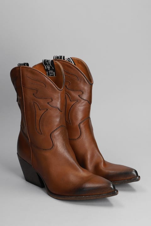 Texan Boots In Leather Color Leather