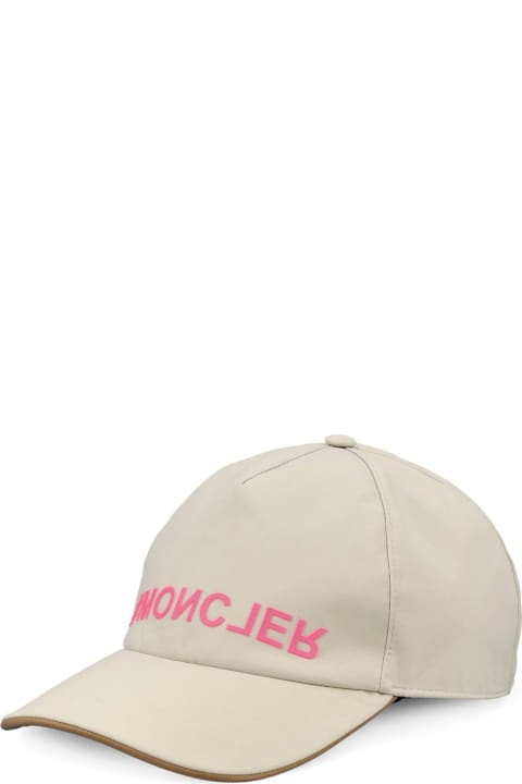 Hats for Women Moncler Grenoble Logo Detailed Baseball Cap