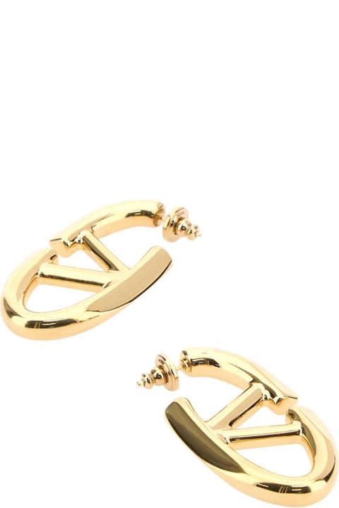 Fashion for Women Valentino Garavani Gold Metal Vlogo The Bold Earrings