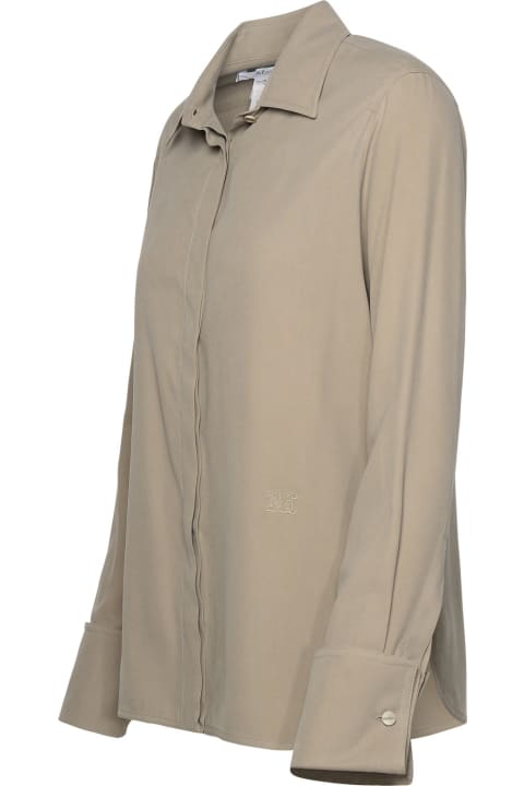 Fashion for Women Max Mara 'candia' Khaki Silk Shirt