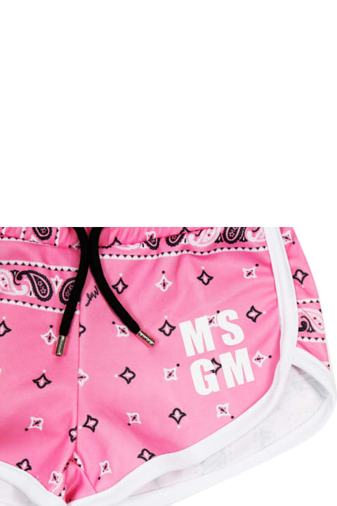 MSGM Bottoms for Girls MSGM Shorts With Drawstring Waist And Fantasy Print