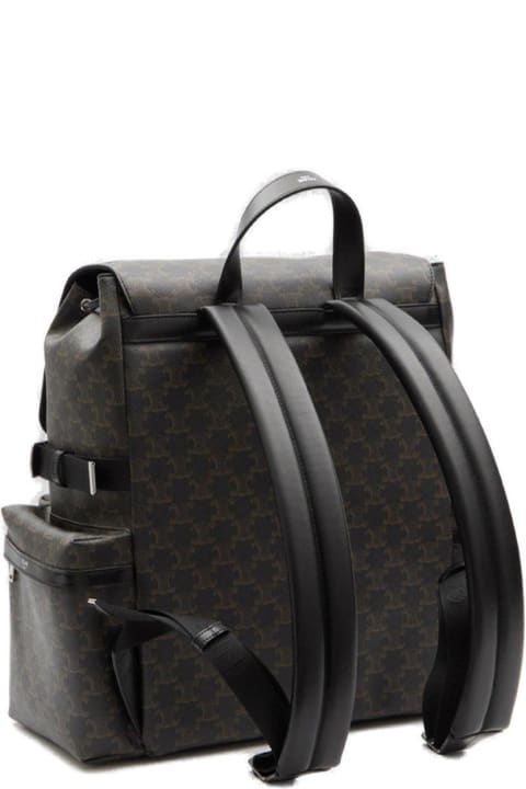 Backpacks for Men Celine Triomphe Buckle Detailed Backpack