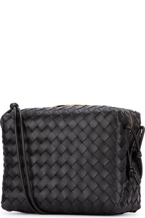 Fashion for Women Bottega Veneta Black Leather Small Loop Crossbody Bag