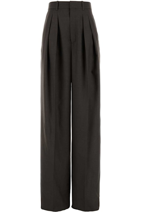 Saint Laurent for Women Saint Laurent Dark Brown Wool Pant