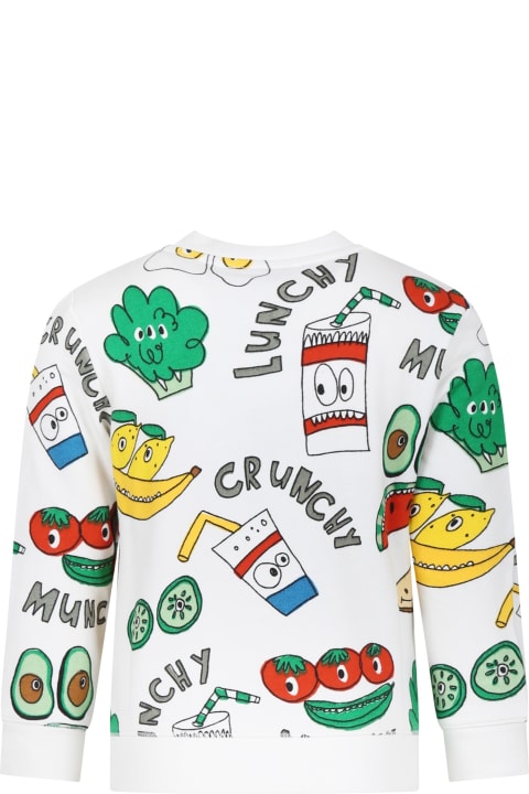 Homeware Stella McCartney Kids White Sweatshirt For Boy With Multicolor Print