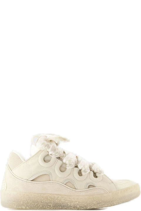 Lanvin لـ Men Lanvin Curb Lace-up Sneakers