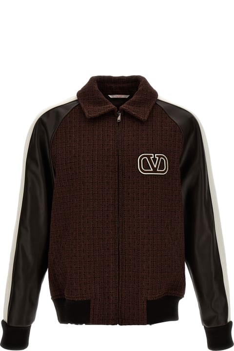 メンズ新着アイテム Valentino Garavani Valentino Bomber Jacket With Logo Embroidery