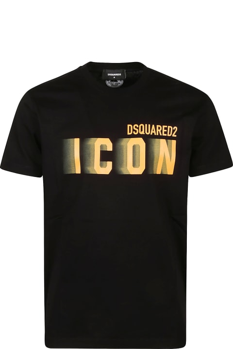 Dsquared2 Topwear for Men Dsquared2 Crewneck T-shirt With Icon Blur Logo Print