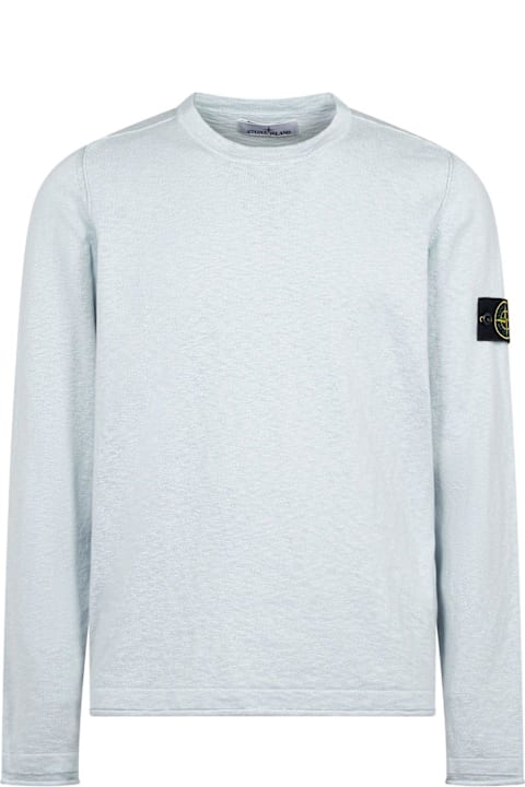 Fleeces & Tracksuits Sale for Men Stone Island Logo Patch Crewneck Sweatshirt