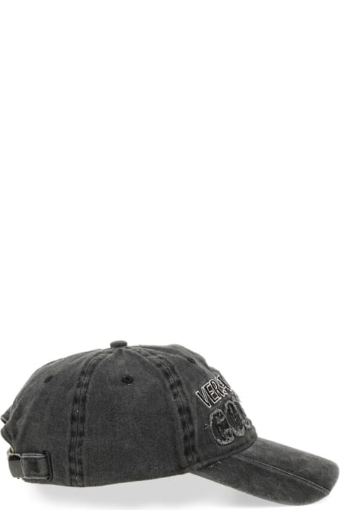 Hats for Women Versace Jeans Couture Baseball Hat With Logo