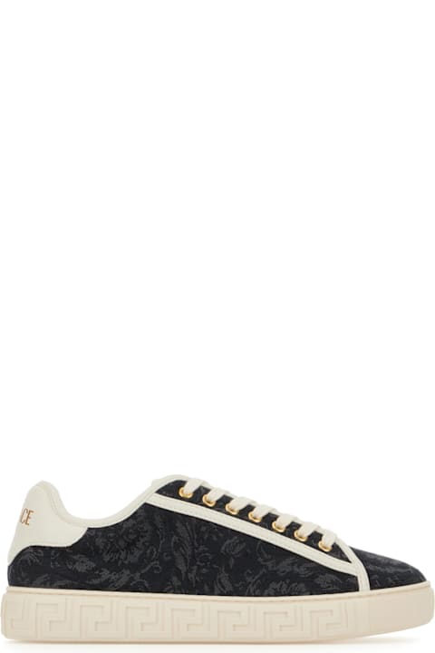 Fashion for Women Versace Embroidered Fabric Greca Sneakers