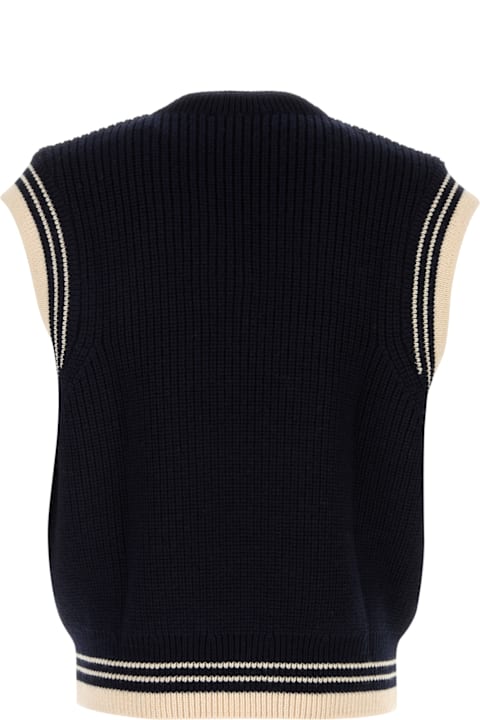 Ami Alexandre Mattiussi معاطف وجواكت لـ السيدات Ami Alexandre Mattiussi Midnight Blue Wool Vest
