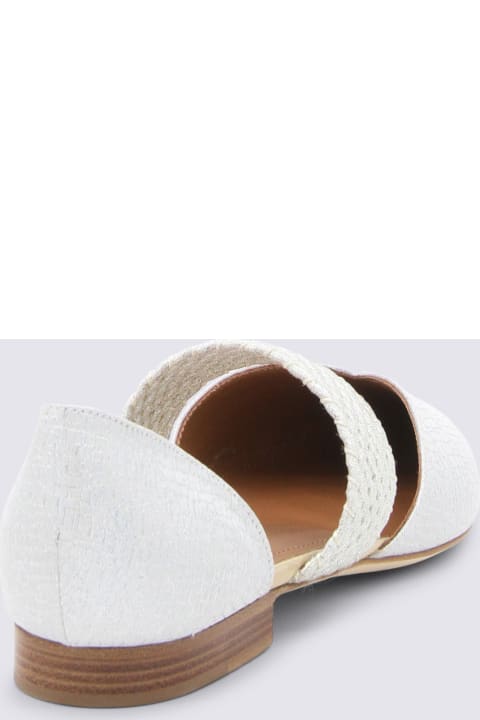 Malone Souliers Flat Shoes for Women Malone Souliers White And Silver Leather Maisie Flats